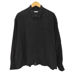 ソフネット SOPHNET. 26SS DRAPE ZIP-UP SHIRT ドレープ ジップアップ L/S ブラック シャツ ダブルジップ メンズ JPN：3 のサムネイル