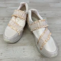 ANTEPRIMA/アンテプリマ レディース スニーカー 24.5cm ピンクベージュ系 フリル/サテン調[OR03090]のサムネイル