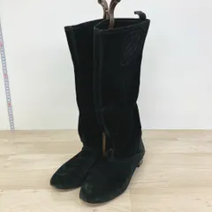Ferragamo/フェラガモ ロングブーツ スエード レディース ブラック/黒 ロゴ入り 婦人靴[OR03094]のサムネイル