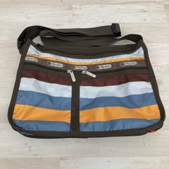 未使用 レスポートサック ボーダー ショルダーバッグ オレンジ 