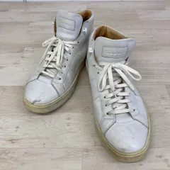 Santoni/サントーニ ハイカットスニーカー ホワイト/白 サイズ8(26.5cm相当) イタリア製 メンズ シューズ[OR03096]のサムネイル
