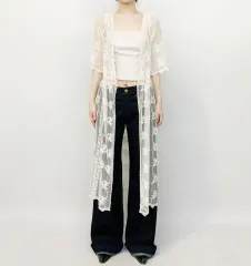 H BIS シースルー レース ロング カーディガンのサムネイル