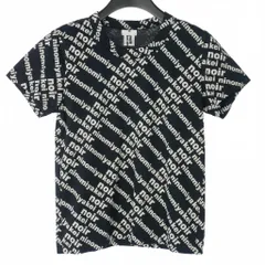 ノワールケイニノミヤ  kei ninomiya コムデギャルソン 22SS 総ロゴ Tシャツ カットソー 半袖 丸首 コットン XS 黒 ブラック 3I-T004のサムネイル