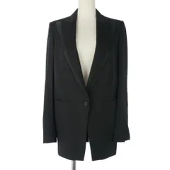 ステラマッカートニー STELLA McCARTNEY テーラードジャケット ブレザー シングルブレスト ピークドラペル ウール 36 黒 ブラックのサムネイル