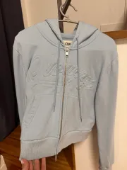 GLOWNY ジップアップ JORDAN CROP ZIP-UP HOODIE (babyblue)のサムネイル