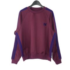 【即完売モデル】NEEDLES パピヨン 刺繍ロゴ サイドライン スウェット NEEDLES ニードルズ スウェットパンツ ブラック サイドライン 蝶刺繍