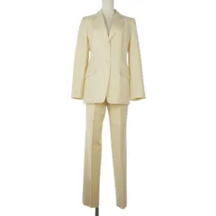 ランバン LANVIN セットアップ テーラードジャケット シングルブレスト センタープレス パンツ 36 白 アイボリーのサムネイル