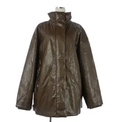 アメリヴィンテージ Ameri VINTAGE PASTING LIKE SYNTHETIC LEATHER JACKET フェイクレザー ジャケット ブルゾン M 茶 ブラウン 01320690400のサムネイル