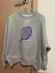 クロティ スウェット グレー パープル 雲 刺繍のサムネイル