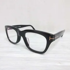 トムフォード TOM FORD 伊達 眼鏡 メガネフレーム TF5178-F 001 アジアンフィット ウェリントン 黒 ブラック 51□21 145 クリアレンズ セルフレーム ☆AA★のサムネイル