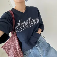 OLZE ナイロン Vネック Anorak（アノラック）半袖 スウェット ネイビー OSのサムネイル