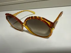 Christian Dior クリスチャンディオール サングラス ロープデザイン ヴィンテージ　イエローオレンジ　2063のサムネイル