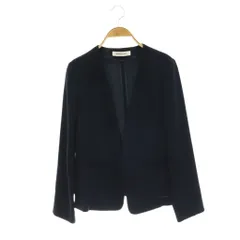 ナチュラルビューティーベーシック NATURAL BEAUTY BASIC ノーカラージャケット 薄手 M 紺 ネイビー /HS ■OSのサムネイル