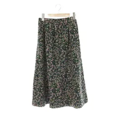 マッキントッシュフィロソフィー MACKINTOSH PHILOSOPHY 花柄タックロングスカート フレア 34 モスグリーン マルチカラー /DO ■OSのサムネイル