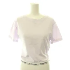 カルバンクライン CALVIN KLEIN ロゴラインクロップドTシャツ カットソー 半袖 14/16 ラベンダー ホワイト ブラック /DO ■OS ■SHのサムネイル
