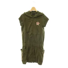 ヒステリックグラマー HYSTERIC GLAMOUR フード ダブルジップ チュニックワンピース  ミニ フレンチスリーブ F カーキ /HS ■OSのサムネイル
