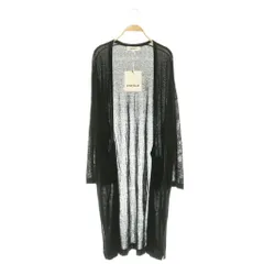 エンフォルド ENFOLD C/LI Blend Long Cardigan カーディガン リネン混 ロング シアー 長袖 38 黒 ブラック /HS ■OSのサムネイル