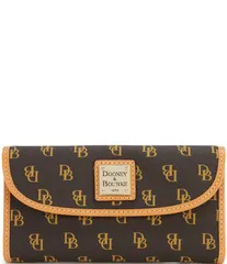 ドーネイアンドバーク レディース アクセサリー 財布 ロゴ Dooney Bourke Blakely Collection Signature Logo Continental Clutch Walのサムネイル