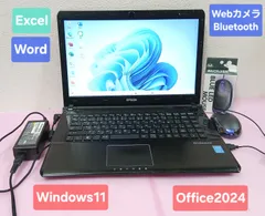 初期設定不要★EPSON Core i5 4210M 2.6GHz 8GB 500GB Windows11 Office2024 エクセル ワード パワーポイント 14インチ ノートパソコン★のサムネイル