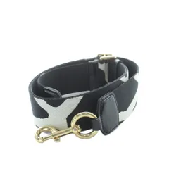 マークジェイコブス MARC JACOBS ショルダーストラップ 黒 ブラック 白 ホワイト ロゴ ゴールド金具 総柄 /RI ■OSのサムネイル