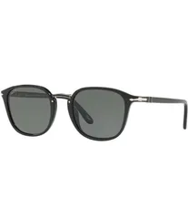 ペルソル レディース アクセサリー サングラス・アイウェア Persol Unisex PO3186S Tortoise 53mm Round Polarized Sunglasses Black ブのサムネイル