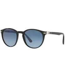 ペルソル レディース アクセサリー サングラス・アイウェア Persol Unisex PO3152S 52mm Round Sunglasses Black ブラックのサムネイル