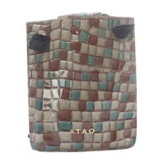 新品未使用ATAO モザイクペタンコポシェット アドリアエメラルド 