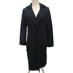 ソニアリキエル SONIA RYKIEL コート ロング丈 パイピング ニット切替 38 黒 ブラック IBO87のサムネイル