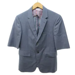 トムブラウン THOM BROWNE 美品 テーラードジャケット 半袖 シングル ノッチドラペル グレー 0 /HWのサムネイル