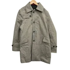 De plus テットオム TETE HOMME リバーシブル  トレンチコート チェック柄 ベルト ベージュ ブラック L のサムネイル
