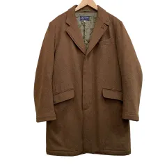 ザ・ダファー・オブ・セントジョージ The DUFFER of ST.GEORGE ロングジャケット コート アウター 裏地キルト 比翼ボタン ブラウン系 サイズM のサムネイル