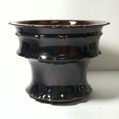 望月薫 鉢 植物鉢 ILL CERAMICS 大鉢 ブラック 縞々 - メルカリ