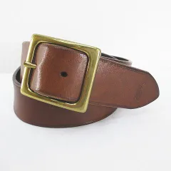 ラルフローレン RALPH LAUREN 2220001-208 プレーンベルト 太ベルト レザー 茶系 ブラウン ロゴ ピン式 バックル 小物のサムネイル