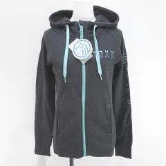 ロキシー ROXY 長袖 パーカー ジャケット S 灰系 グレー ジップアップ ロゴ 文字 プリント タグ付のサムネイル