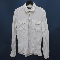ラフ バイ ラフシモンズ RAF BY RAF SIMONS 長袖 コーデュロイ シャツ XS 白系 オフホワイト 無地 ボタンのサムネイル