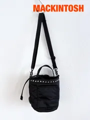 MACKINTOSH　マッキントッシュ　ANNAN バスケットバッグスタッズ　定価35,200円　ブラック　ショルダー　おしゃれ　美品　送料込み　6468869のサムネイル