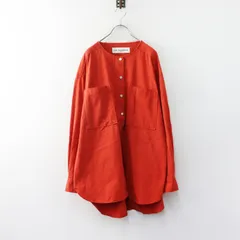 2026SS ザシンゾーン THE SHINZONE COLLARLESS WORK SHIRT カラーレスワークシャツ F0＼オレンジ ノーカラーブラウス【2400015079752】のサムネイル