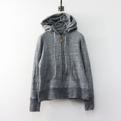 ハグオーワー クロスアンドクロス HUG O WaR Cloth&Cross 裾リブメランジスウェットジップアップパーカー＼グレー【2400015079844】のサムネイル