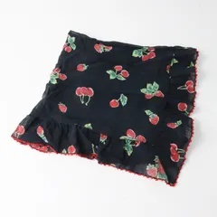 美品 2026SS ジェーンマープル Jane Marple Berries meet cherries frill-trim scarf フリルトリムスカーフ ブラック┃【2400015063539】のサムネイル