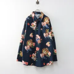 美品 2025AW アンドエルシー &ellecy ロイスクレヨン Lois CRAYON SWEET DOLLシャツ M ネイビー系┃ビッグシルエット【2400015063409】のサムネイル
