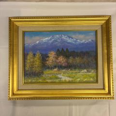 ke0724-1 4F 油彩画 「伊吹山」 F4号 額装 油絵 風景画 - メルカリ