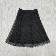 アナスイ 黒 ドット シフォン ロング スカート 32インチのサムネイル