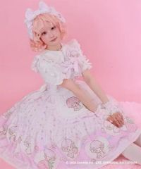 melody basket ティーカップ柄ワンピース ピンク - メルカリ