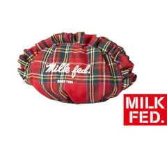 ミルクフェド ポーチ milkfed MILKFED. FRILLED TARTAN POUCH コスメポーチ レッド トラベルポーチ チェック柄 タータンチェック マルチケース ブランド 可愛い レディース フリル 103263054001のサムネイル