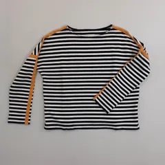 LUCA LADY LUCK LUCA ルカ ボーダー ロンT 黒 白 オレンジ ドロップショルダー 長袖 321101049のサムネイル