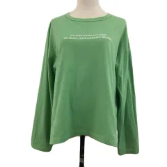 フリーズマート Free's Mart カットソー Tシャツ プルオーバー ラウンドネック 刺繍 ロゴ 長袖 FR 緑 グリーンのサムネイル