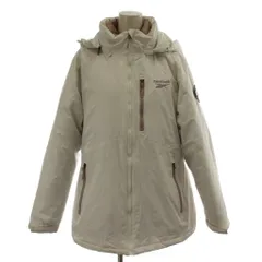 リーボック Reebok 中綿ジャケット ジャンパー L/G 白 ピンク 長袖 ロゴ フード付 /GGのサムネイル