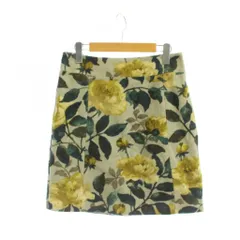 マックスマーラ ウィークエンドライン MAX MARA WEEKEND LINE スカート ウール 36 黄色 花柄 ひざ丈 /JPのサムネイル