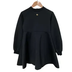美品 DOLCE＆GABBANA ドルチェ&ガッバーナ DGロゴ ボンディングスウェットフレアワンピース キッズサイズ9/10 132-143cm相当 ブラック キッズ 古着 中古 USEDのサムネイル