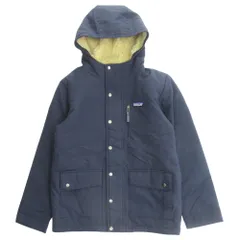 未使用 patagonia パタゴニア 18AW インファーノ ジャケット ブルゾン マウンテンパーカー ボア ロゴ サイズL 12 紺 ネイビー キッズ 古着 中古 USEDのサムネイル